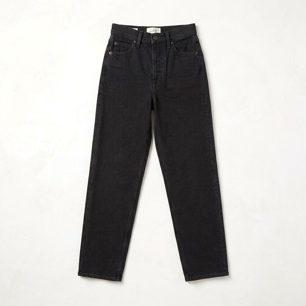 Universal Thread Stretch Denim Highest Straight Jeans Black High Rise Womens 00